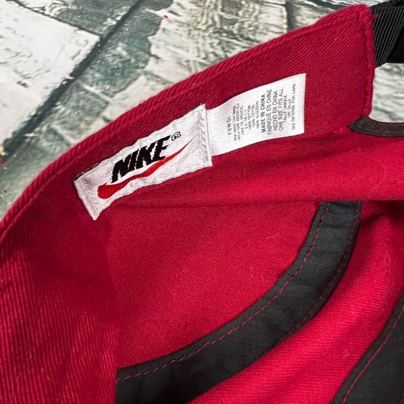 Vtg 90s Nike Red Lightweight Cycle Running White Tag Hat - Picture 4 of 4